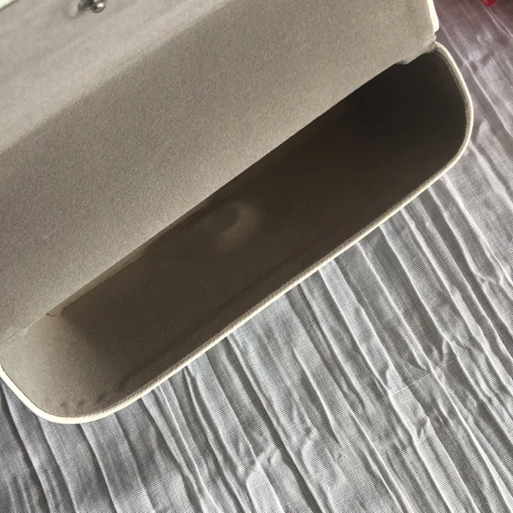 MICHAEL KORS white fold over snap sunglasses eyeglasses designer case